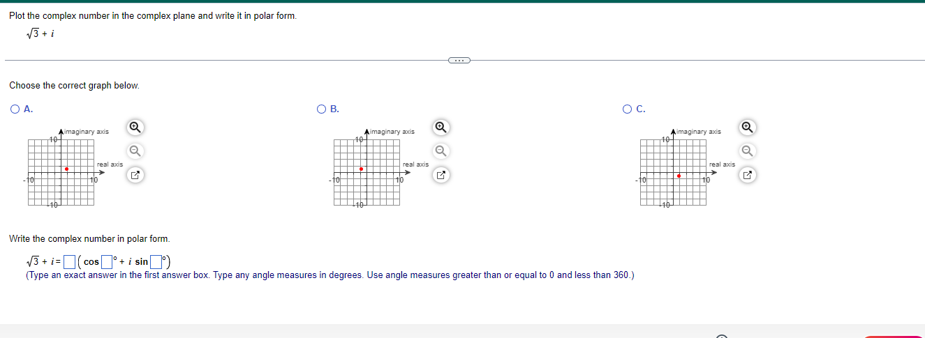 Solved Plot the complex number in the complex plane and | Chegg.com