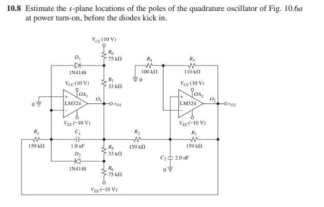 10.8 Estimate the s-plane locations of the poles of | Chegg.com