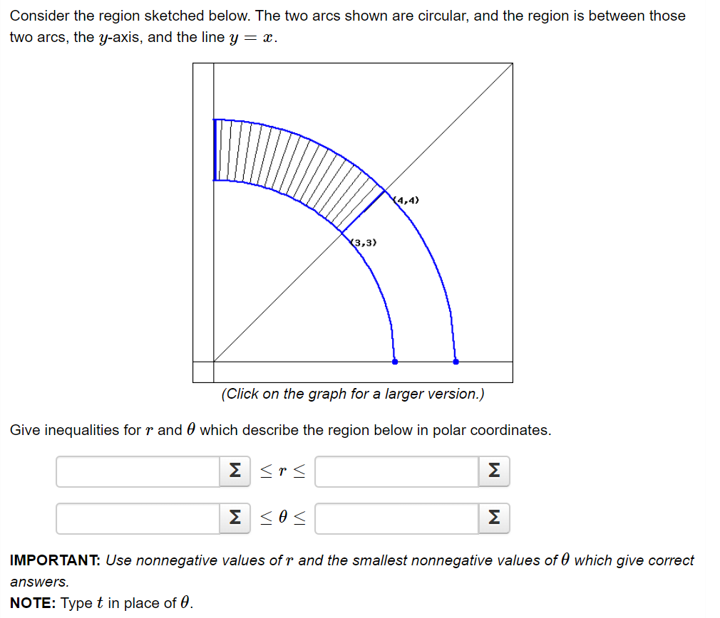 Solved Consider the region sketched below. The two arcs