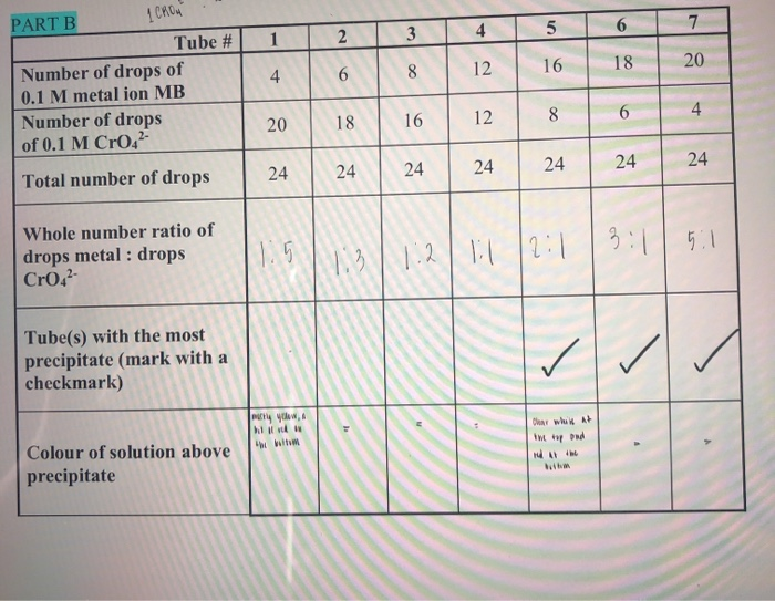 Solved In The Experiment, Both The Metal B Solution And The | Chegg.com