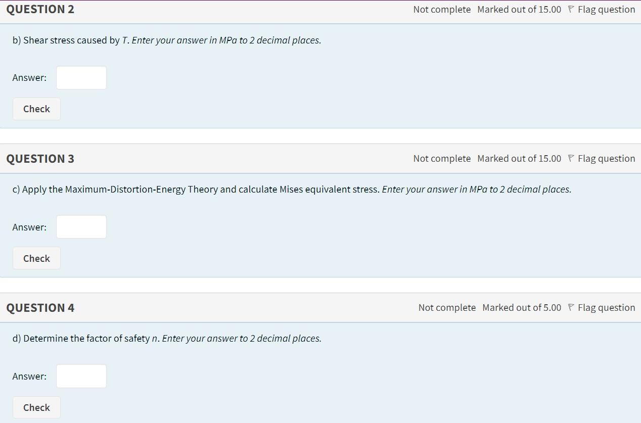 Solved QUESTION 1 Not complete Marked out of 15.00 P Flag | Chegg.com