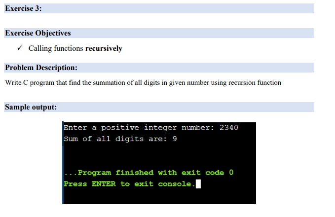 Solved Exercise 3: Exercise Objectives Calling Functions | Chegg.com