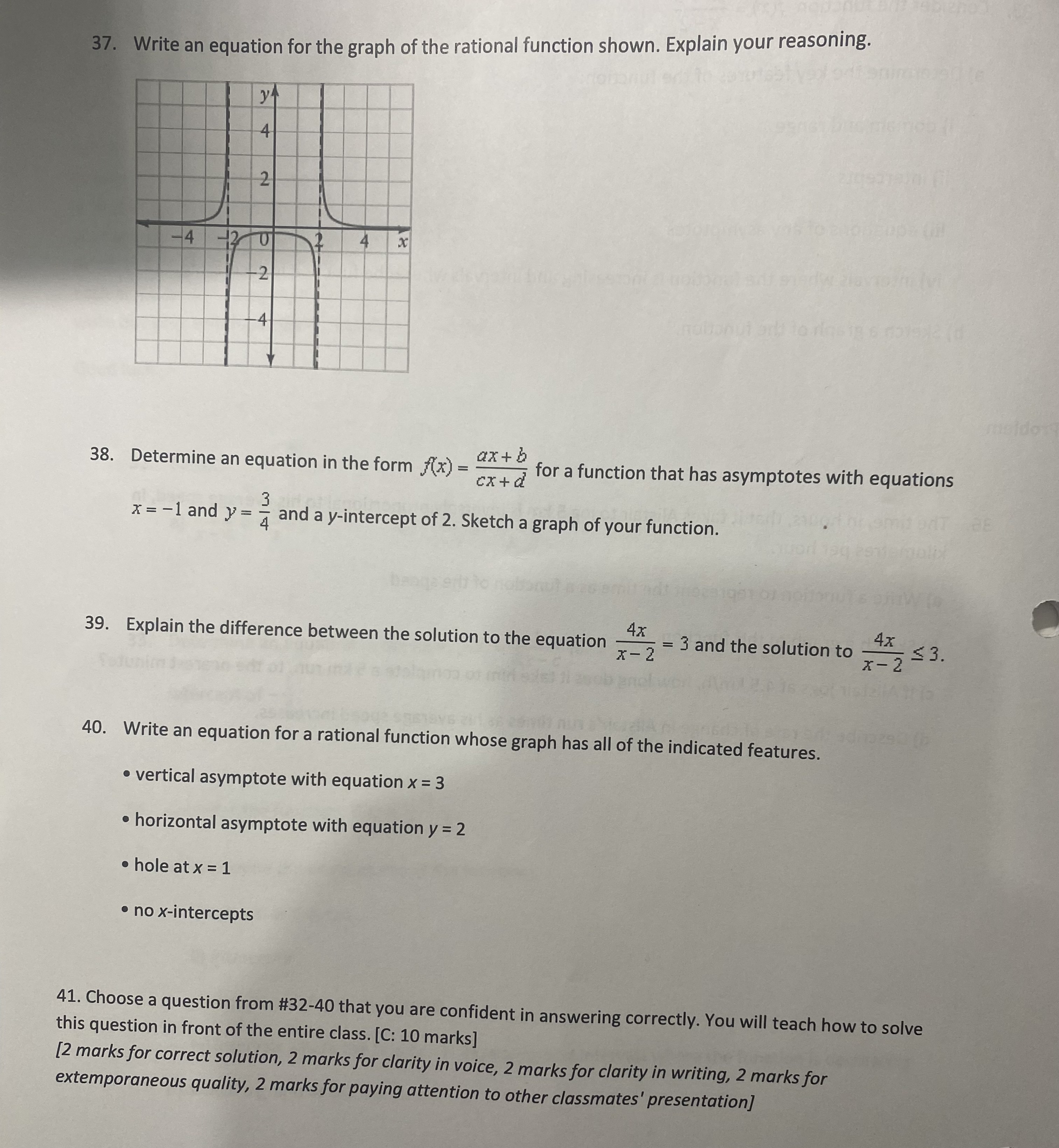 Solved 32. Solve. a) x−41=−x6 b) x−3x+5=x2x+7 c) 2x−43=x−24 | Chegg.com