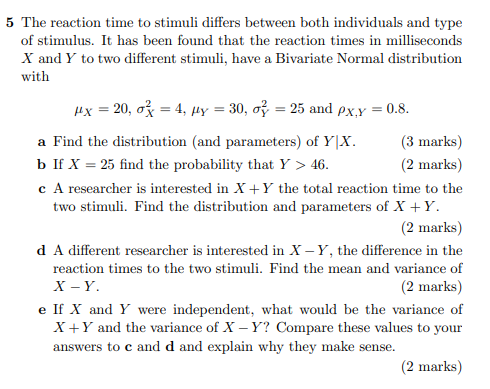 Solved 5 The reaction time to stimuli differs between both | Chegg.com