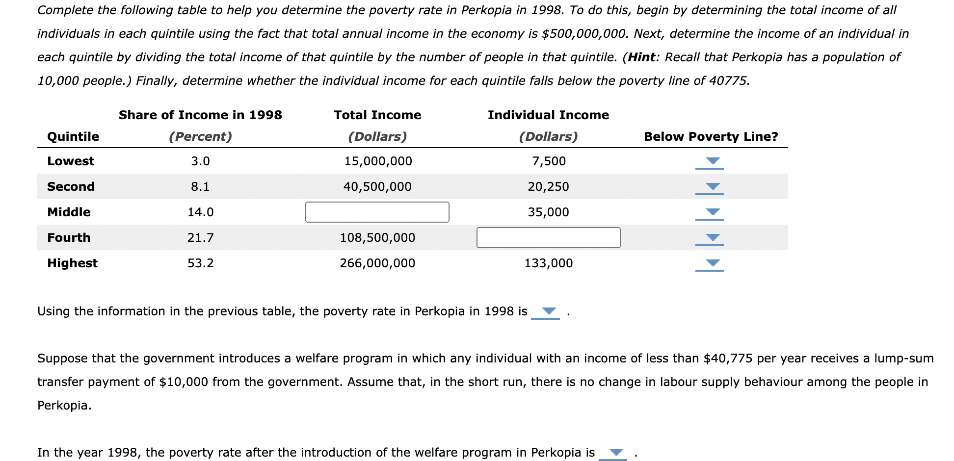 Solved 14. Income inequality and the poverty rate income | Chegg.com