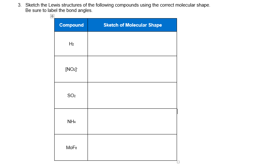 Solved Sketch the Lewis structures of the following | Chegg.com