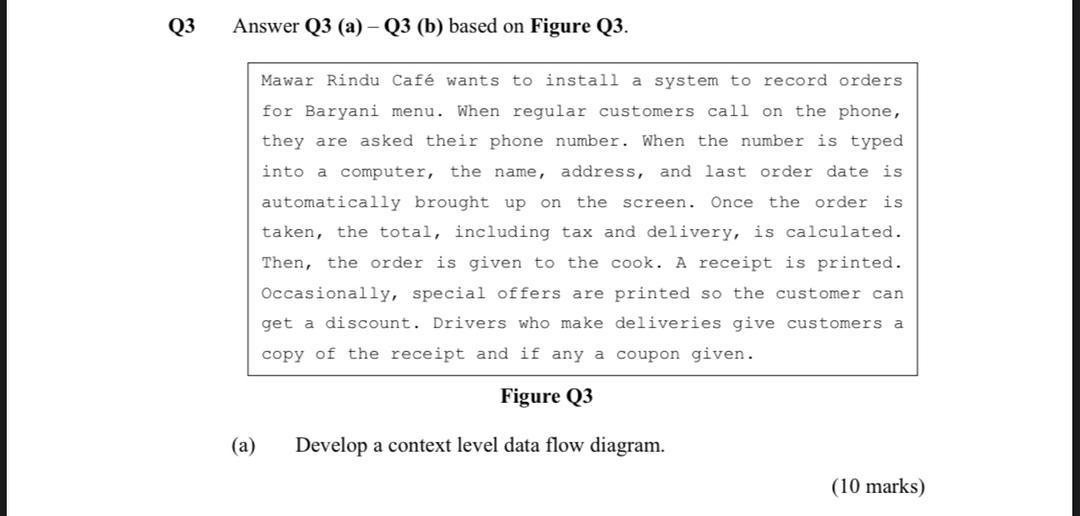 Solved Q3 Answer Q3 (a) -Q3 (b) Based On Figure Q3. Mawar | Chegg.com