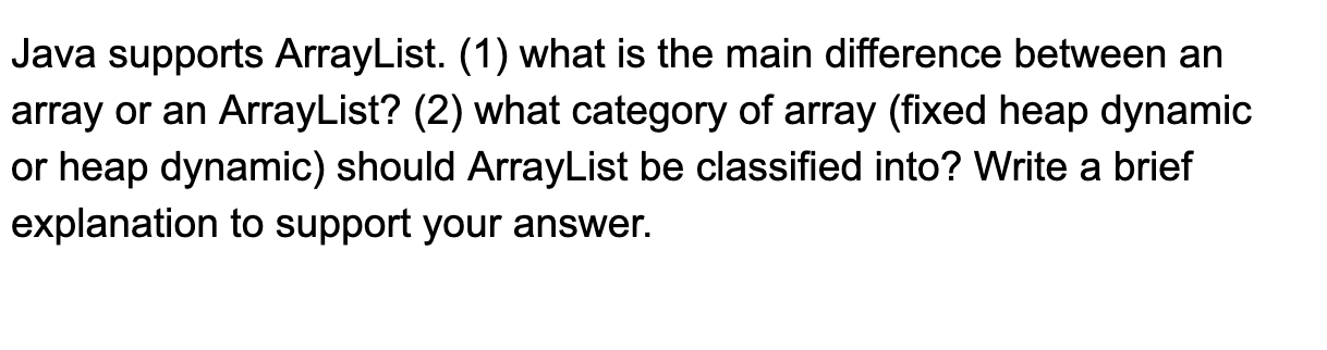 fixed size array vs arraylist