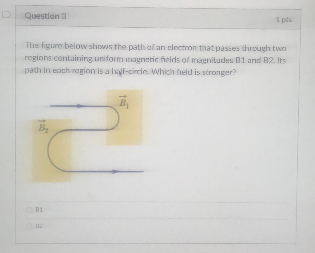 Solved Question 3 1 pts The figure below shows the path of | Chegg.com