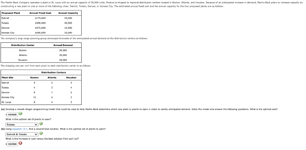 Solved The Martin-Beck Company operates a plant in St. Louis | Chegg.com