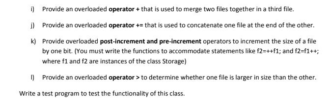 Solved Object-Oriented Programming (C++): Operator | Chegg.com