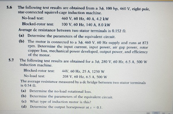 Solved 5.6 The following test results are obtained from a | Chegg.com
