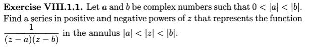 Solved Exercise VIII.1.1. Let A And B Be Complex Numbers | Chegg.com