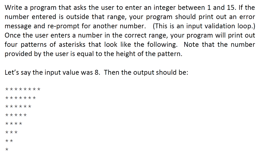 Solved Write a program that asks the user to enter an | Chegg.com