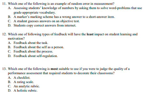 Solved 11 Which One Of The Following Is An Example Of Chegg