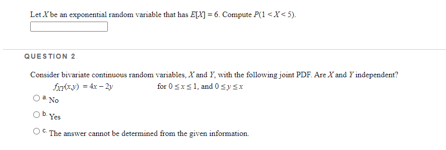 Solved Let X be an exponential random variable that has E[X] | Chegg.com
