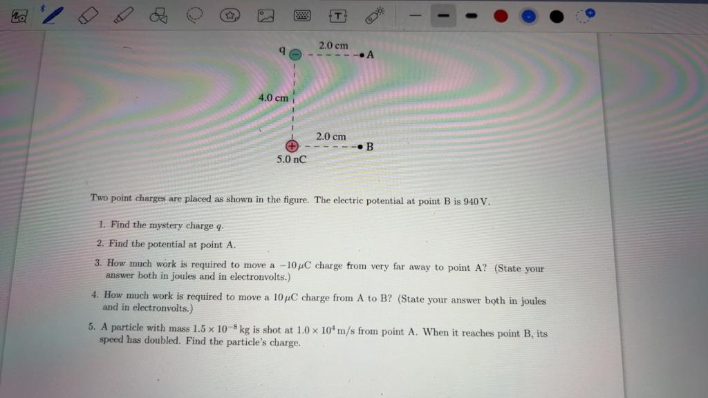Solved Two point charges are placed as shown in the figure. | Chegg.com