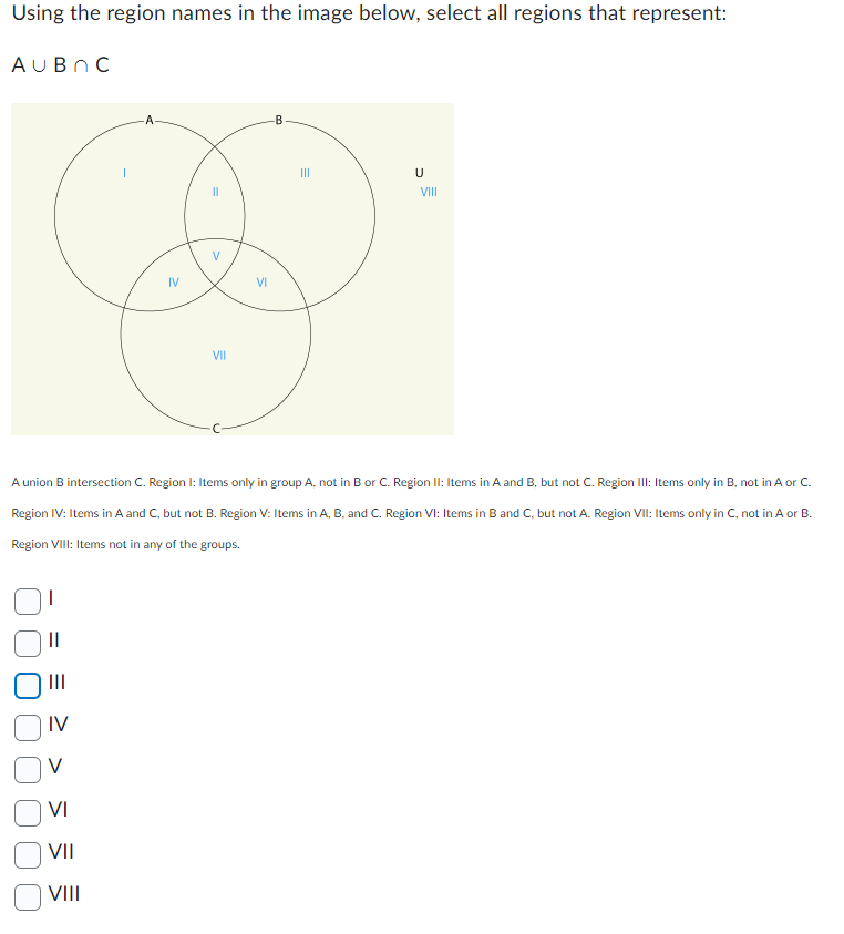 Solved Using The Region Names In The Image Below, Select All | Chegg.com