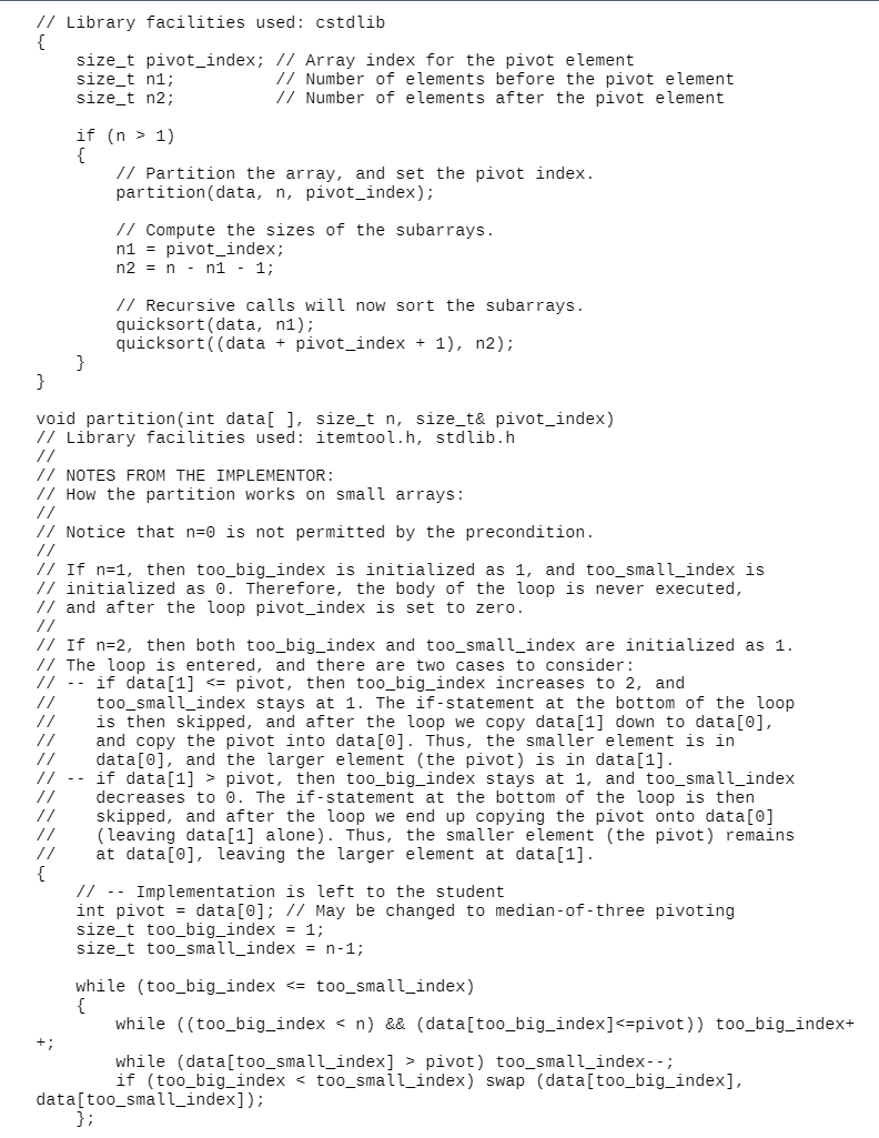 Must write a function for each of the sorting | Chegg.com