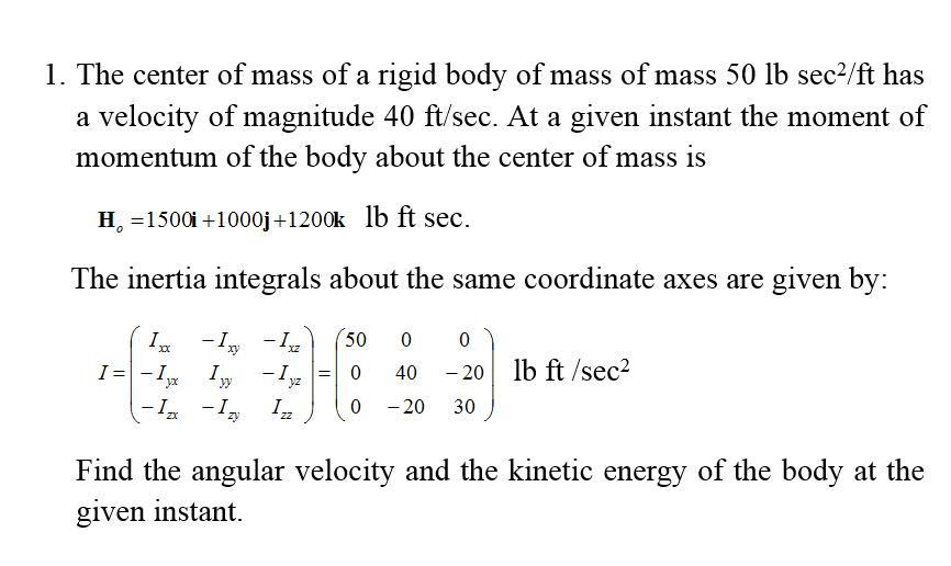 the-centre-of-a-mass-of-a-rigid-body-lies