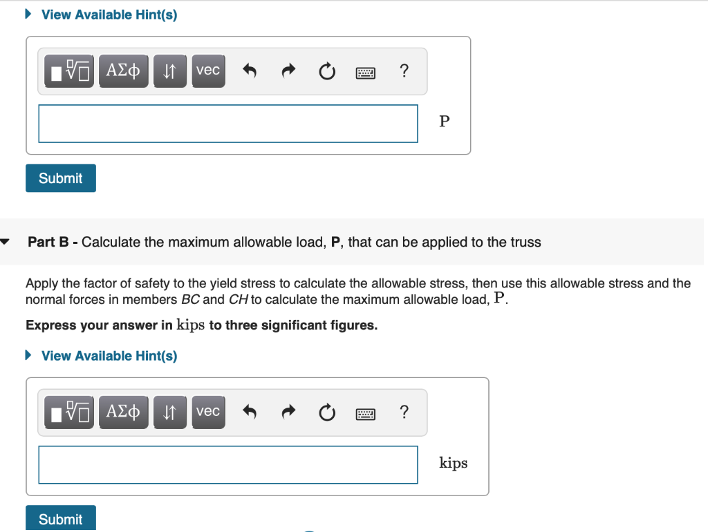 Solved Learning Goal: To calculate allowable stress by | Chegg.com