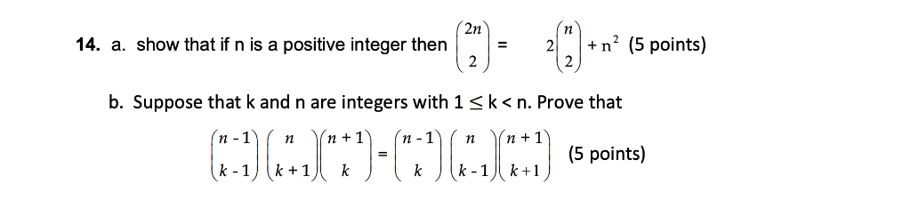 Solved 2n 14. a. show that if n is a positive integer then | Chegg.com