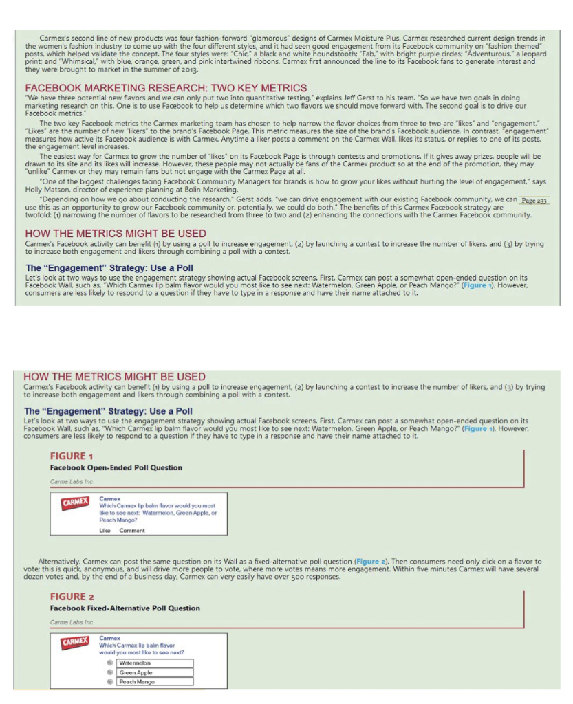 Solved VIDEO CASE 8 Carmex® (A) Leveraging Facebook for
