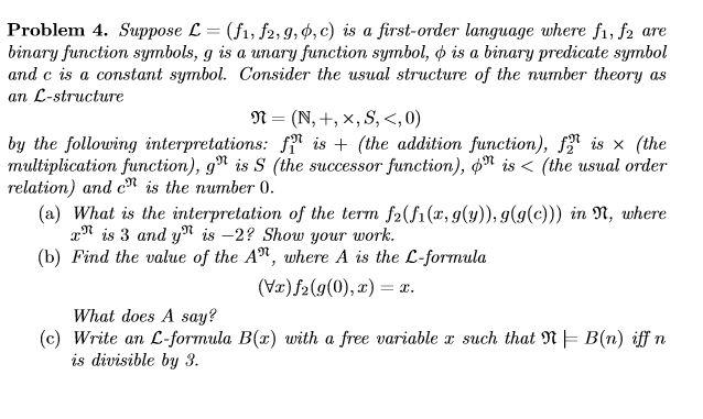 Problem 4 Suppose L F1 F2 9 0 C Is A First Chegg Com