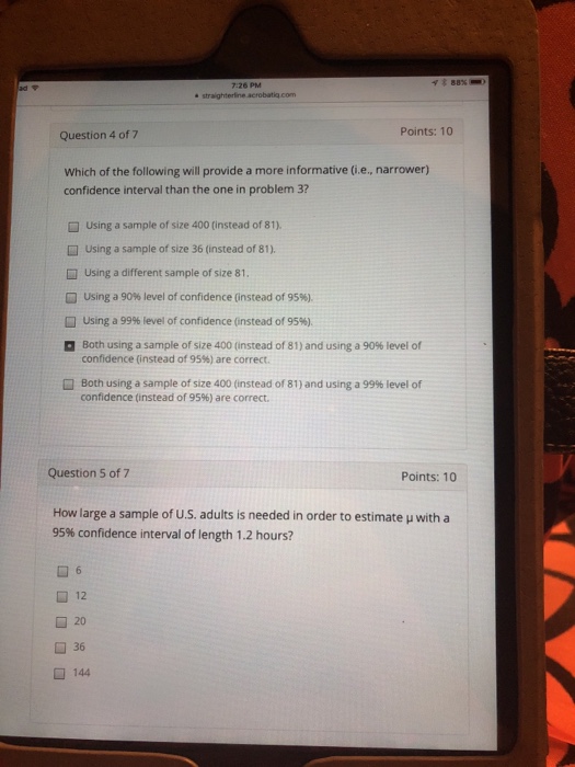 Solved The Next Four Questions Refer To The Following | Chegg.com