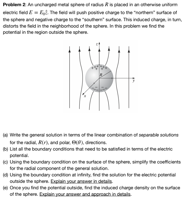 Solved Problem 2 An uncharged metal sphere of radius R is