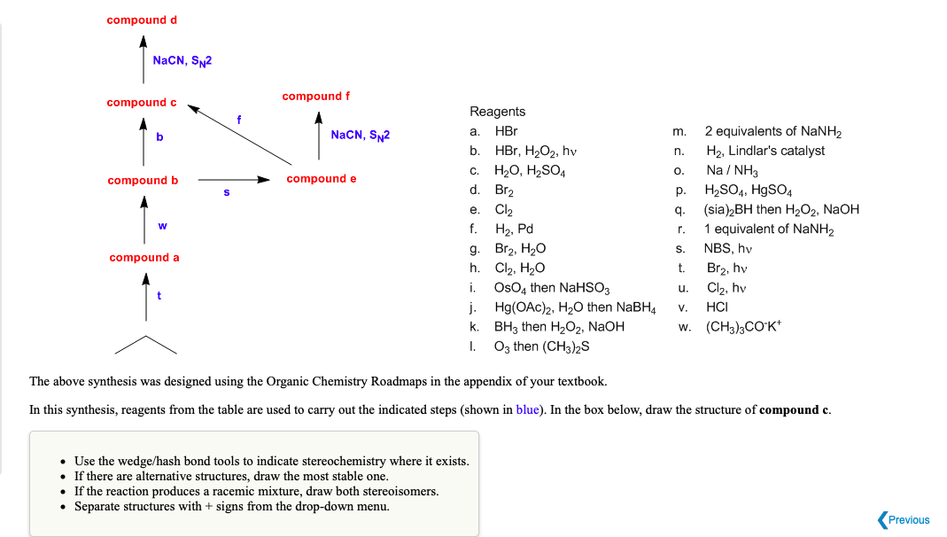 Solved Compound D Nacn Sn2 Compound F Compound C A Nacn