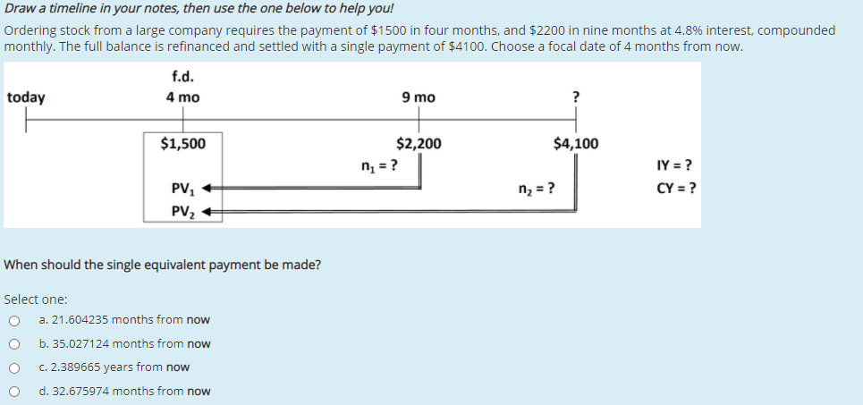 Solved Draw a timeline in your notes, then use the one below | Chegg.com