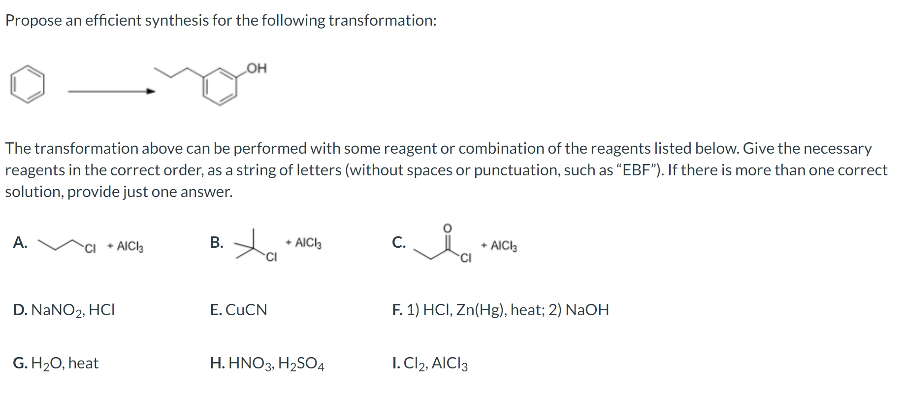 Solved Propose an efficient synthesis for the following | Chegg.com