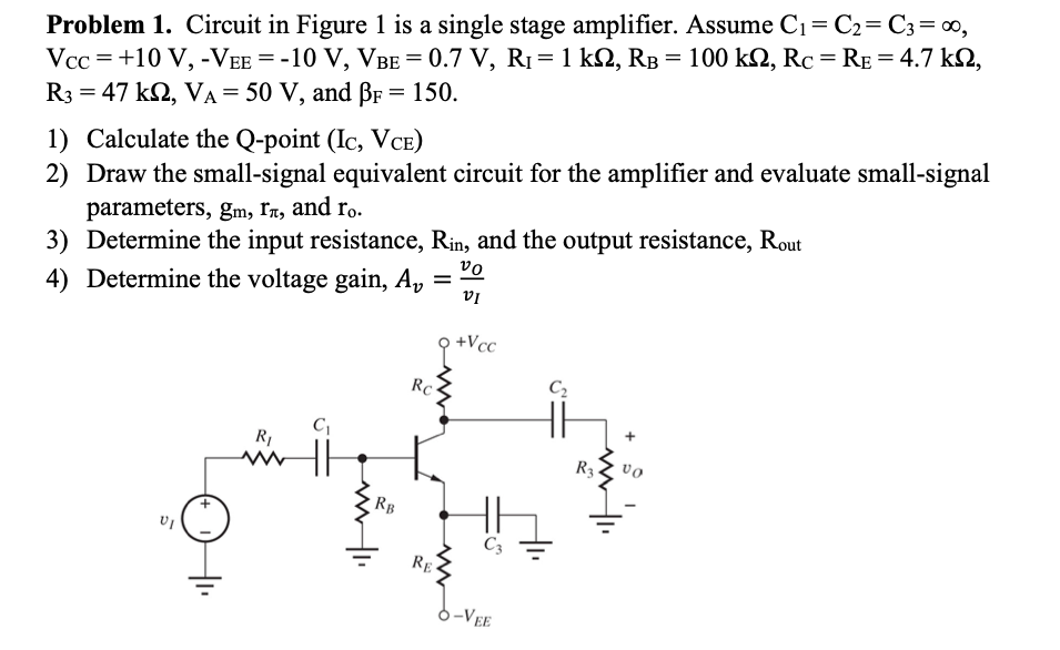 Solved = = = = Problem 1. Circuit in Figure 1 is a single | Chegg.com