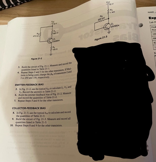Solved 21 Experiment Transistor Bias Before a transistor can