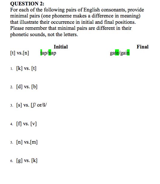 Solved Question 2 For Each Of The Following Pairs Of Eng Chegg Com