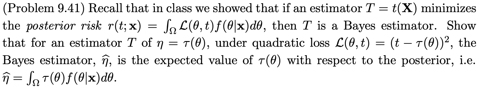 Solved = 2 2 > (Problem 9.41) Recall that in class we showed | Chegg.com