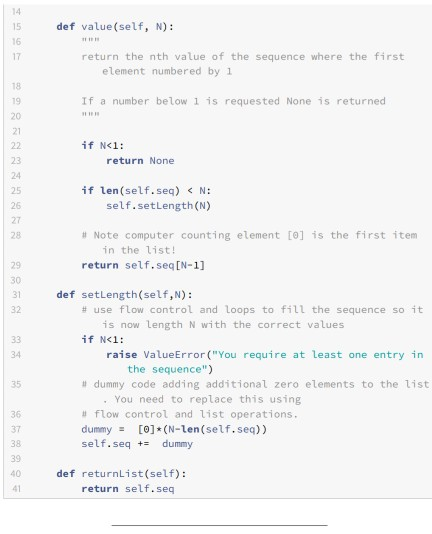 Solved This exercise is to create a class called Sequence | Chegg.com