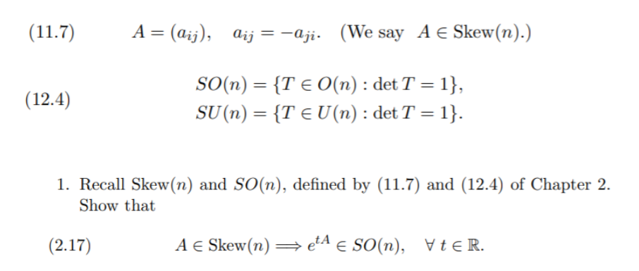 Solved 11 7 A Aij Dij Aji We Say A Skew N Chegg Com