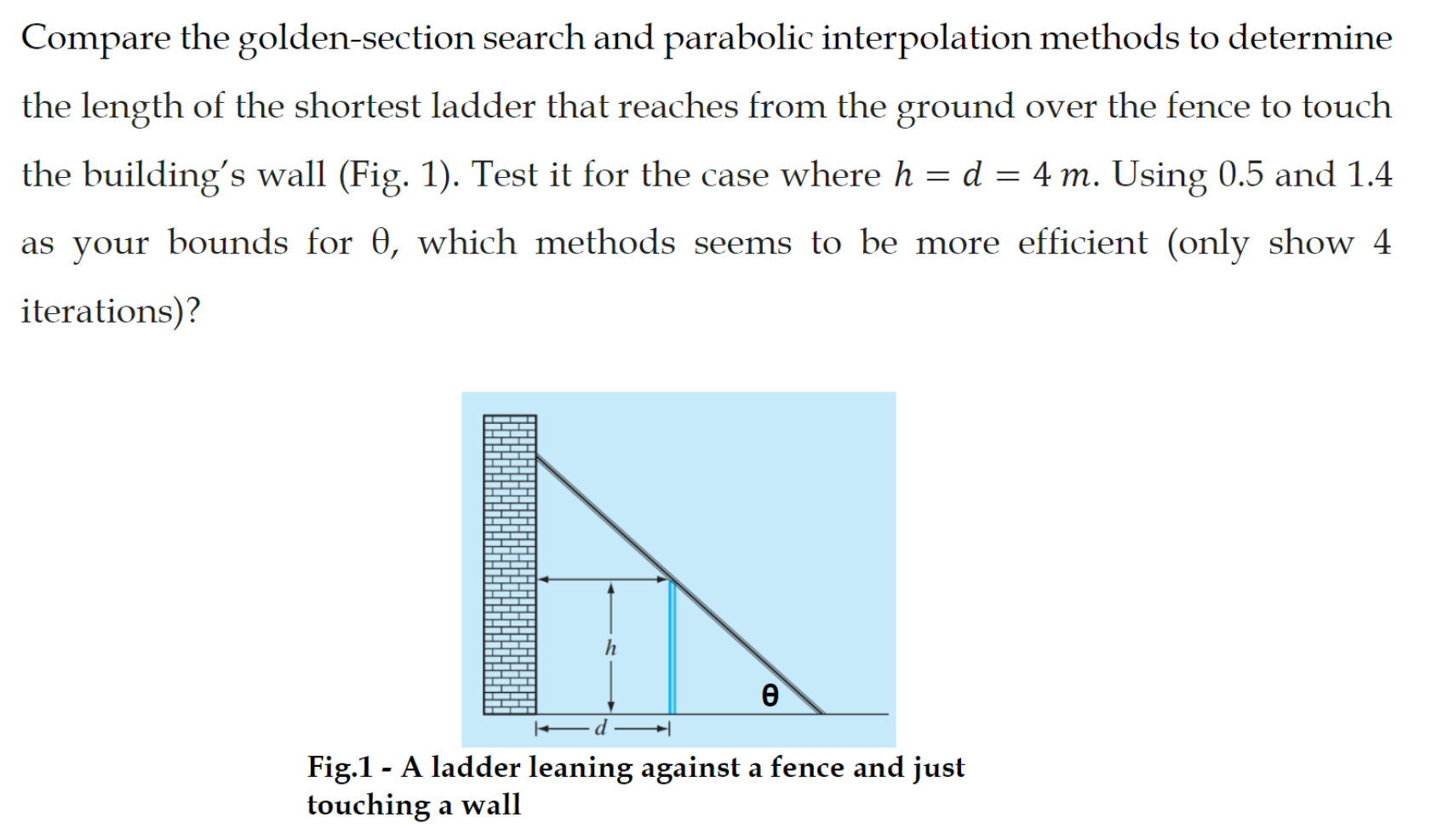 Compare The Golden Section Search And Parabolic Chegg Com
