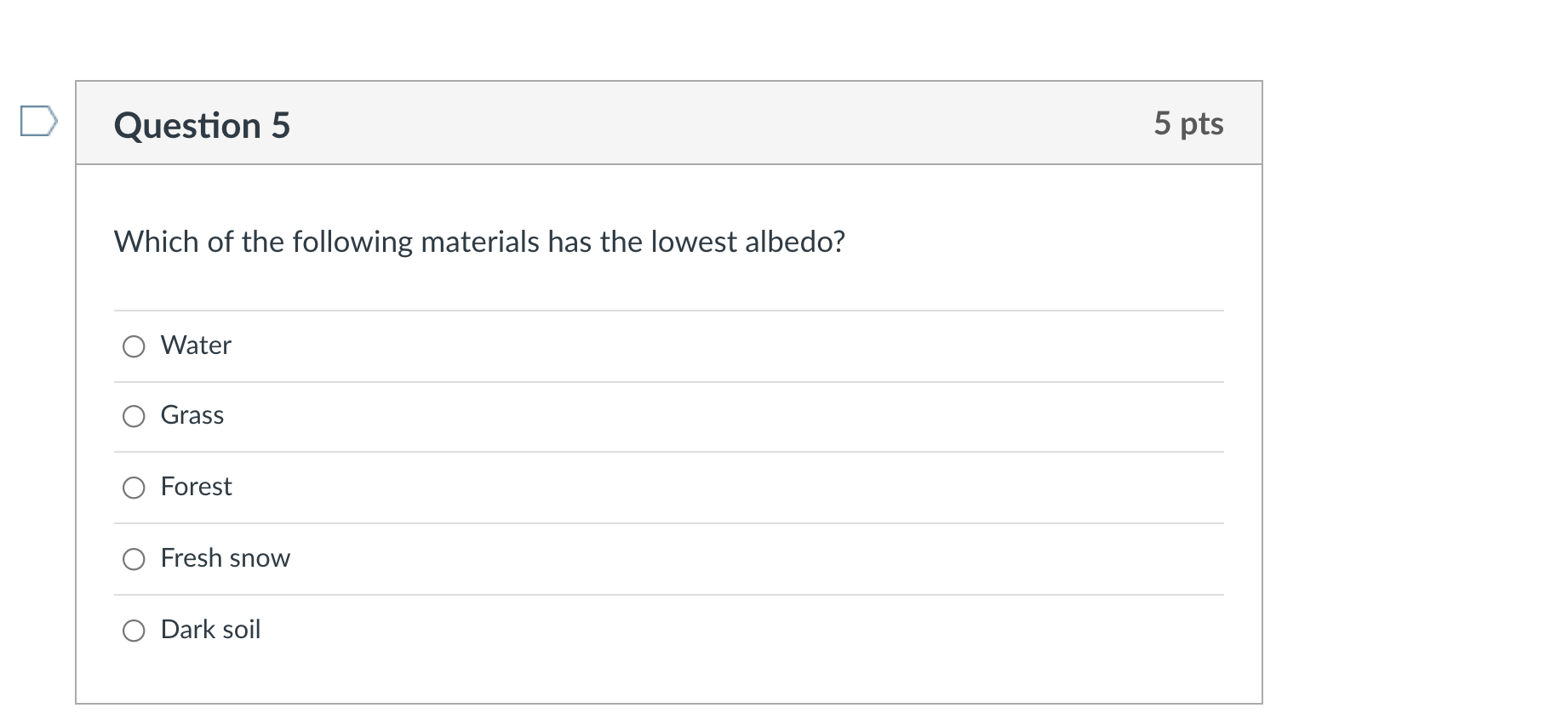 Solved Question 5 5 pts Which of the following materials has