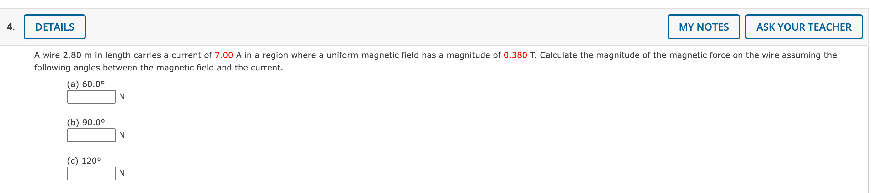 Solved Following Angles Between The Magnetic Field And The | Chegg.com