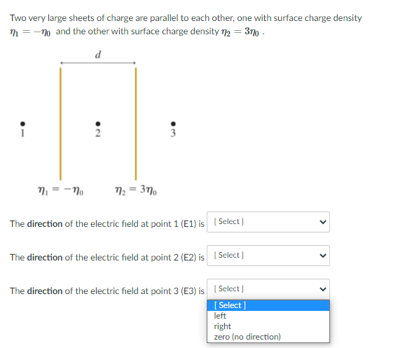 Solved Two Very Large Sheets Of Charge Are Parallel To Each | Chegg.com