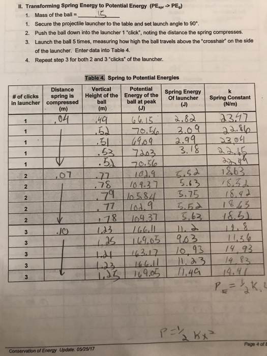 Solved Calculate the total, KE, and PE energies at the top, | Chegg.com