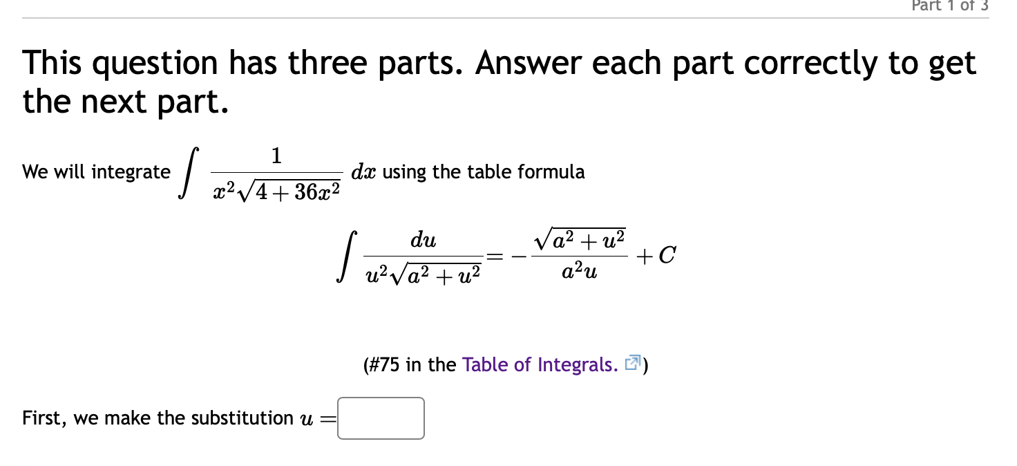 Solved This question has three parts. Answer each part | Chegg.com