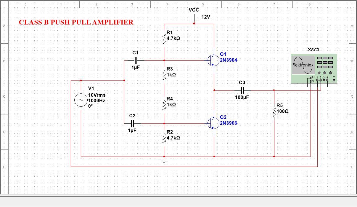 What is CLASS B PUSH PULL POWER AMPLIFIER? Determine