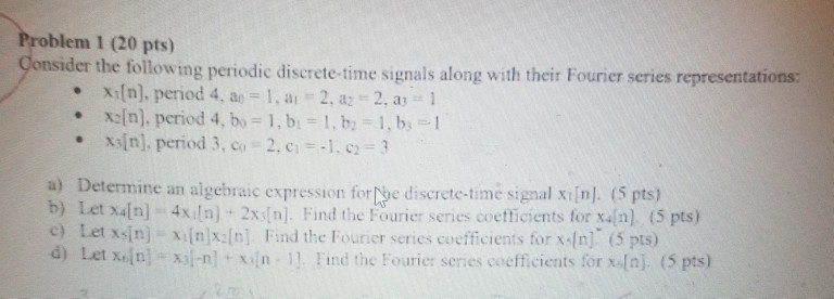 Solved Problem 1 (20 pts) Consider the following periodic | Chegg.com