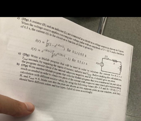 Solved a) (20p) Write a Matlab p(0.0e2)/2−1)p for 0.5≤is | Chegg.com