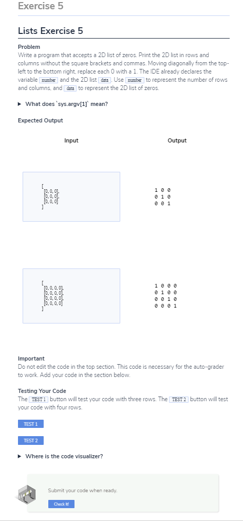 vinge Grøn sprogfærdighed Solved Exercise 5 Lists Exercise 5 Problem Write a program | Chegg.com