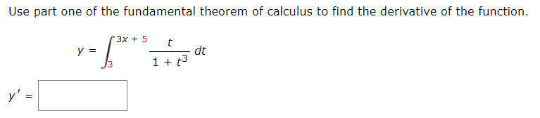 Solved Use Part One Of The Fundamental Theorem Of Calculus 6245